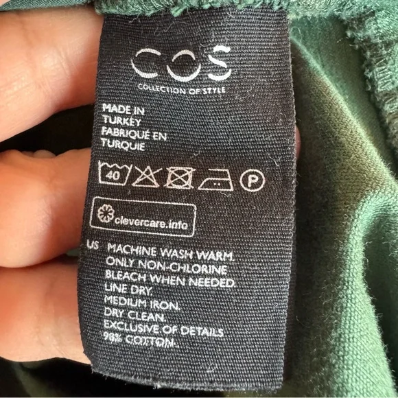 COS | Green Corduroy Shirt Dress - Picture 8 of 10